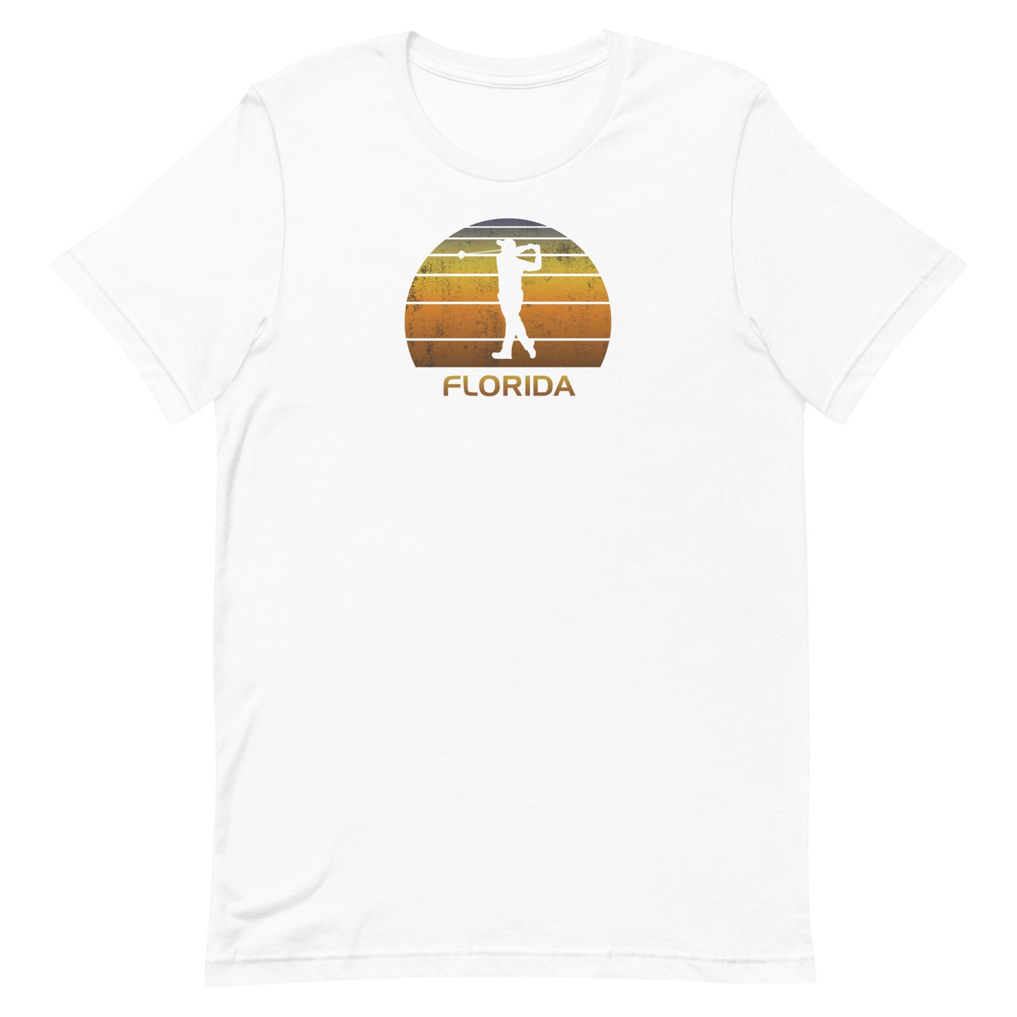 Cool Florida Golf Vintage Sunset Golfer Retro Stylish Unisex T-Shirt