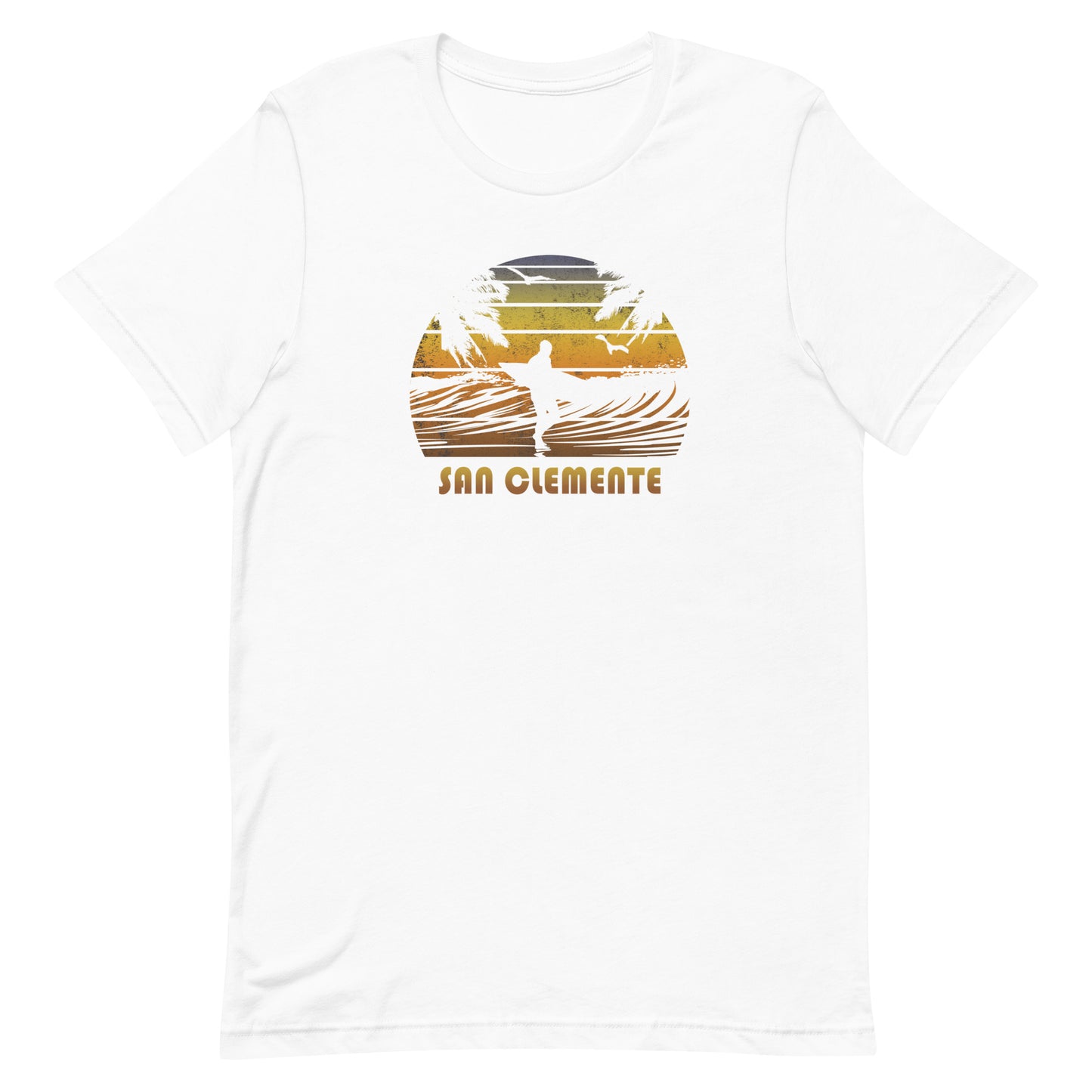 Retro San Clemente California Surfing Fan Surfer Beach Sunset Souvenir Unisex T-Shirt