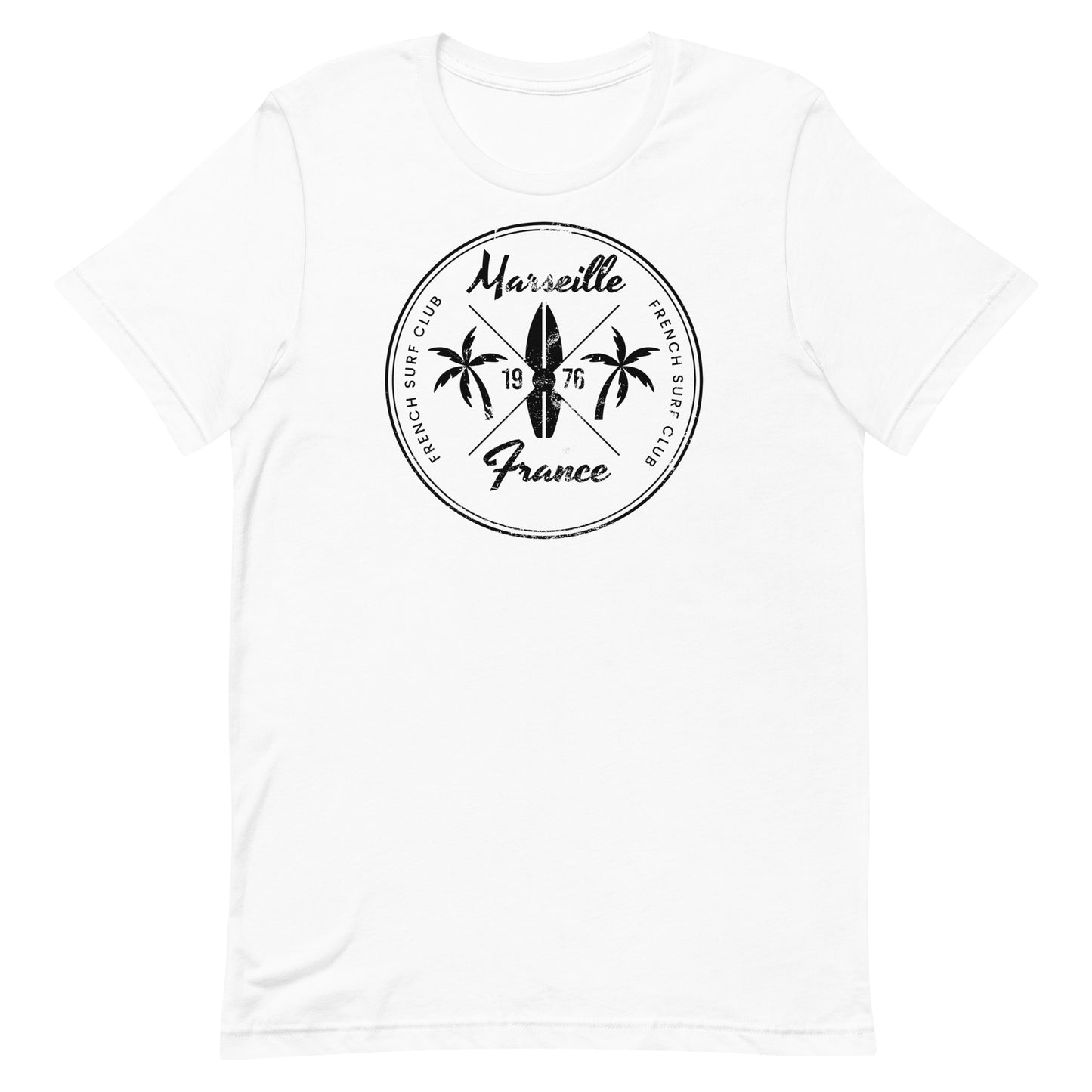 Retro Marseille France Beach Surfing Fan Vacation Souvenir Unisex T-Shirt