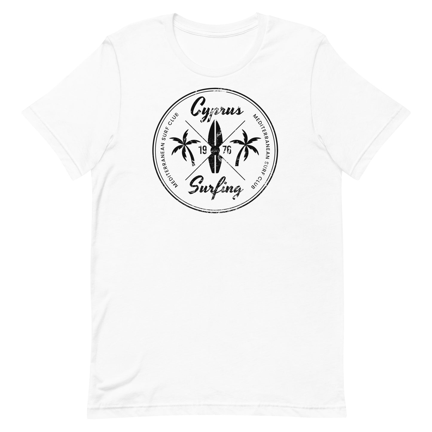 Retro Cyprus Beach Surfing Fan Vacation Souvenir Unisex T-Shirt