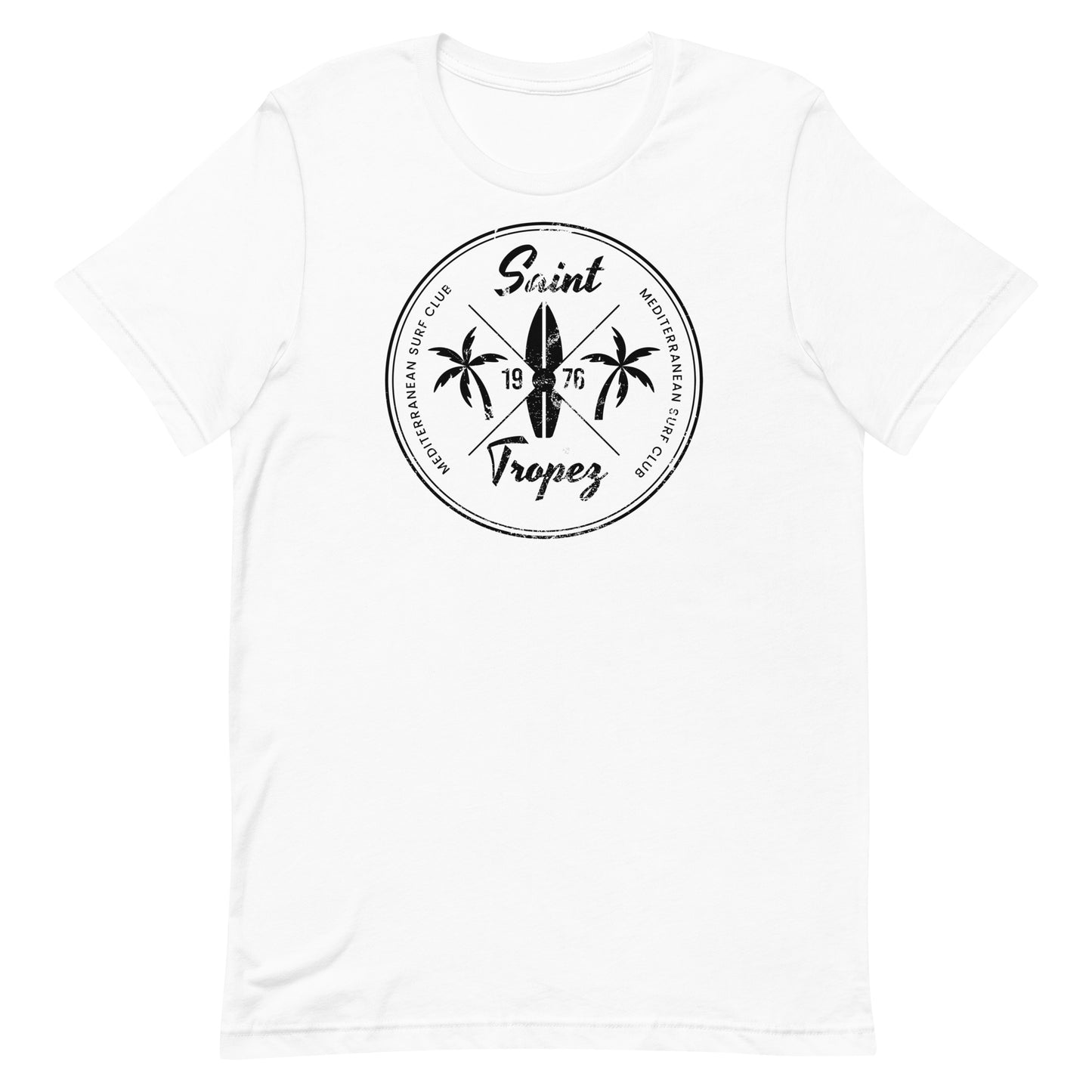 Retro Saint Tropez Beach Surfing Fan Vacation Souvenir Unisex T-Shirt