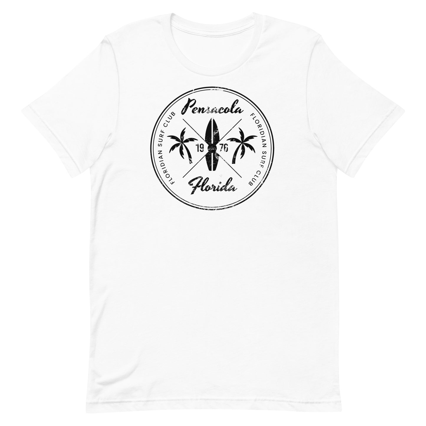 Retro Pensacola Florida Beach Surfing Fan Vacation Souvenir Unisex T-Shirt