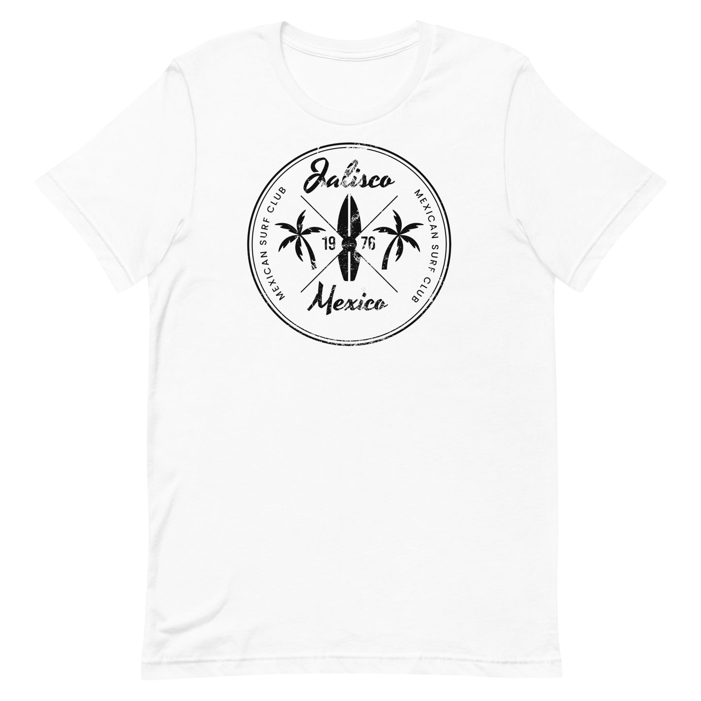 Retro Jalisco Mexico Beach Surfing Fan Vacation Souvenir Unisex T-Shirt