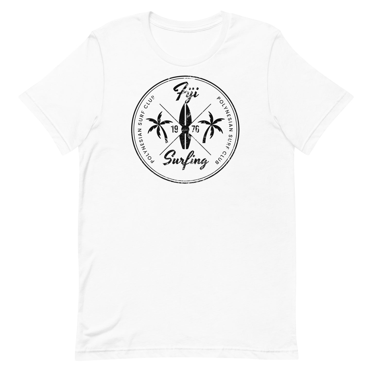 Retro Fiji Beach Surfing Fan Vacation Souvenir Unisex T-Shirt