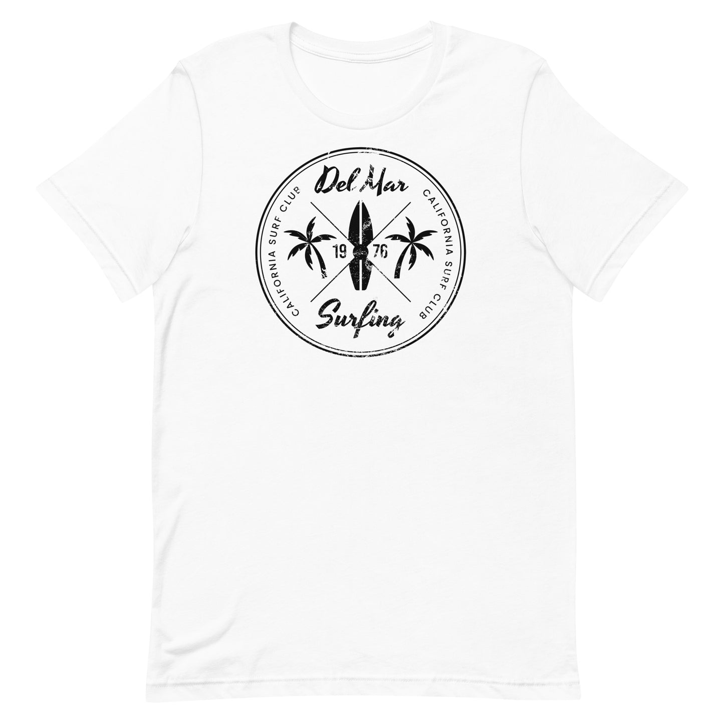 Retro Del Mar California Beach Surfing Fan Vacation Souvenir Unisex T-Shirt