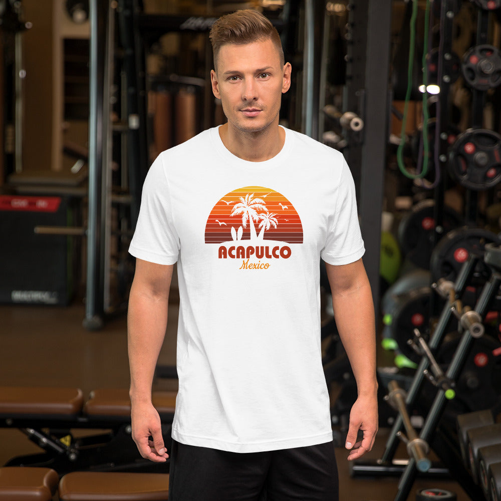 Acapulco Mexico Sunset Retro Souvenir Beach Unisex T-Shirt