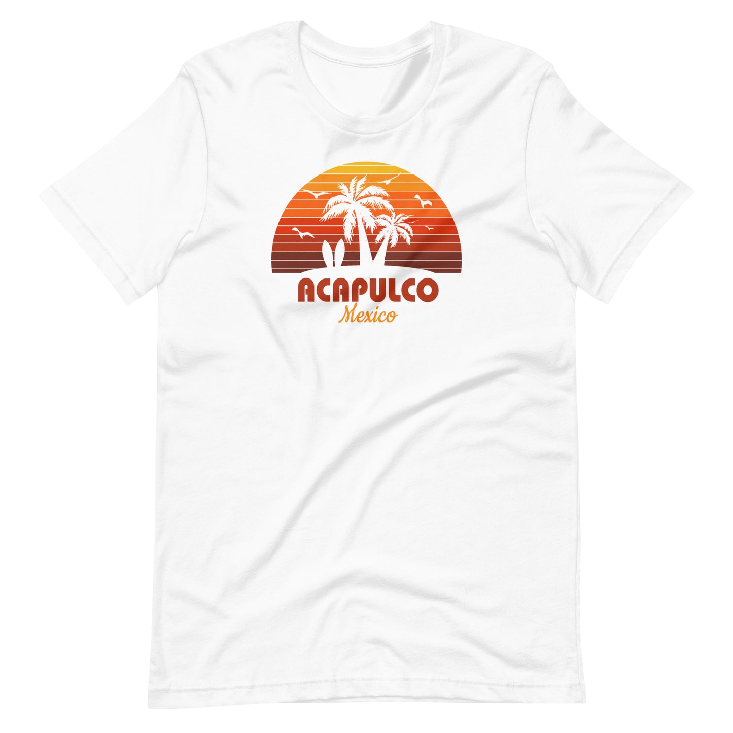 Acapulco Mexico Sunset Retro Souvenir Beach Unisex T-Shirt