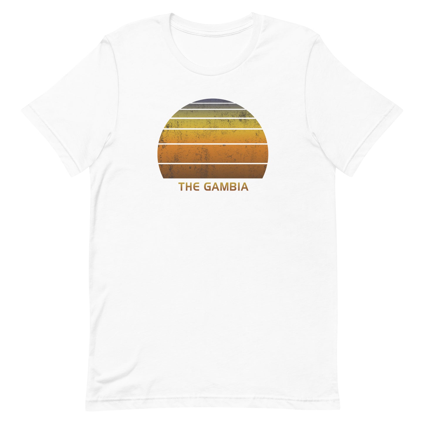 Retro The Gambia Sunset Vintage Native Vacation Souvenir Unisex T-Shirt