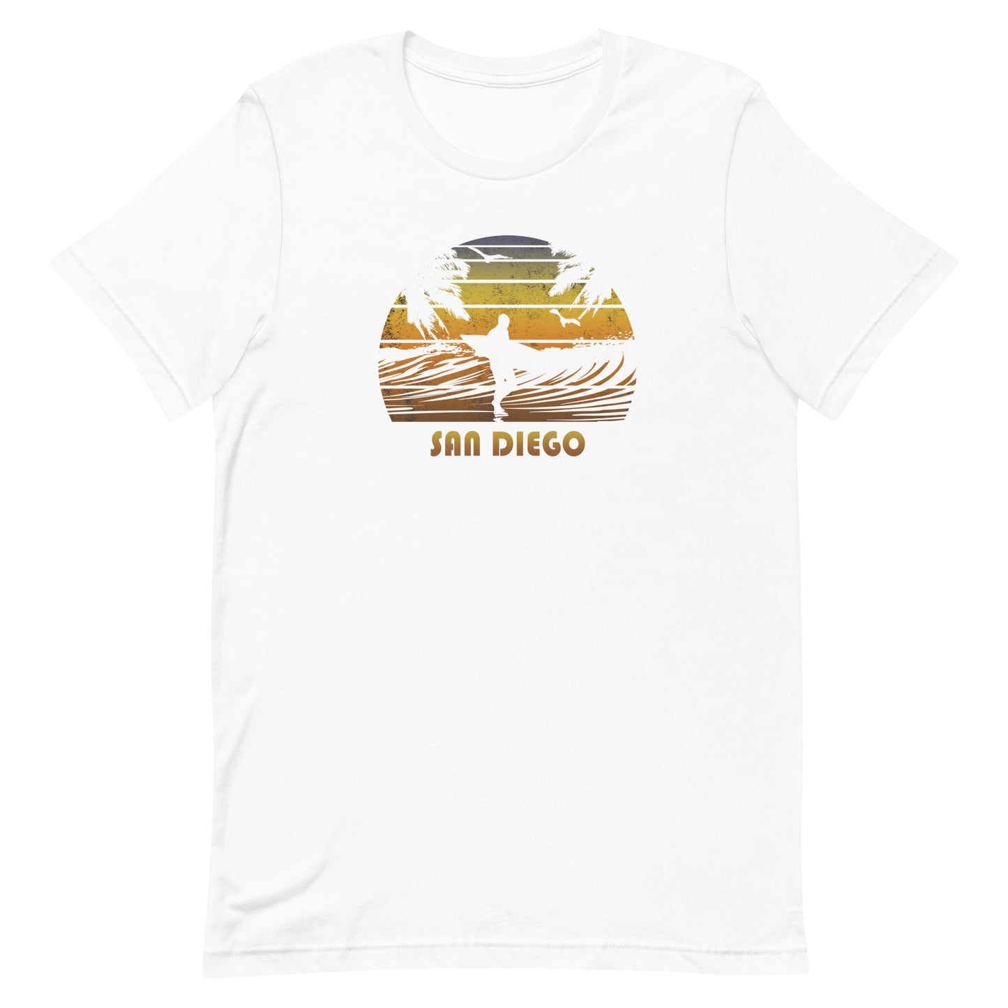 Retro San Diego California Surfing Fan Surfer Beach Sunset Souvenir Gift Unisex T-Shirt
