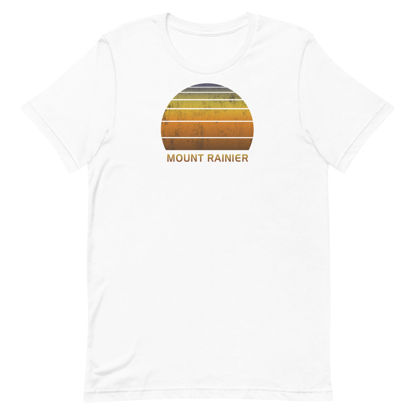 Retro Mount Rainier Vintage Sunset Vacation Souvenir Unisex T-Shirt