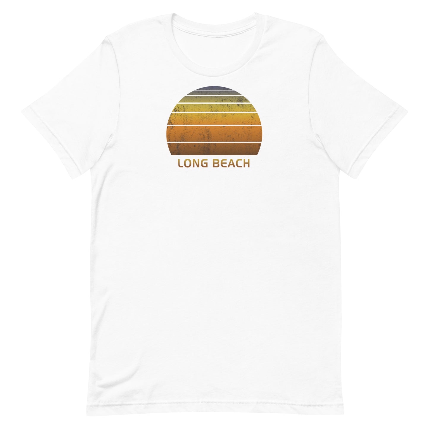 Retro Long Beach California Vintage Sunset Vacation Souvenir Unisex T-Shirt