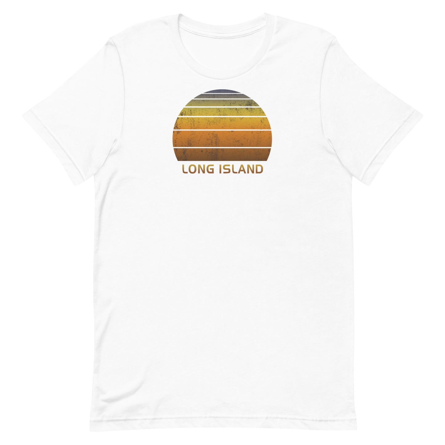 Retro Long Island New York Vintage Sunset Vacation Souvenir Unisex T-Shirt