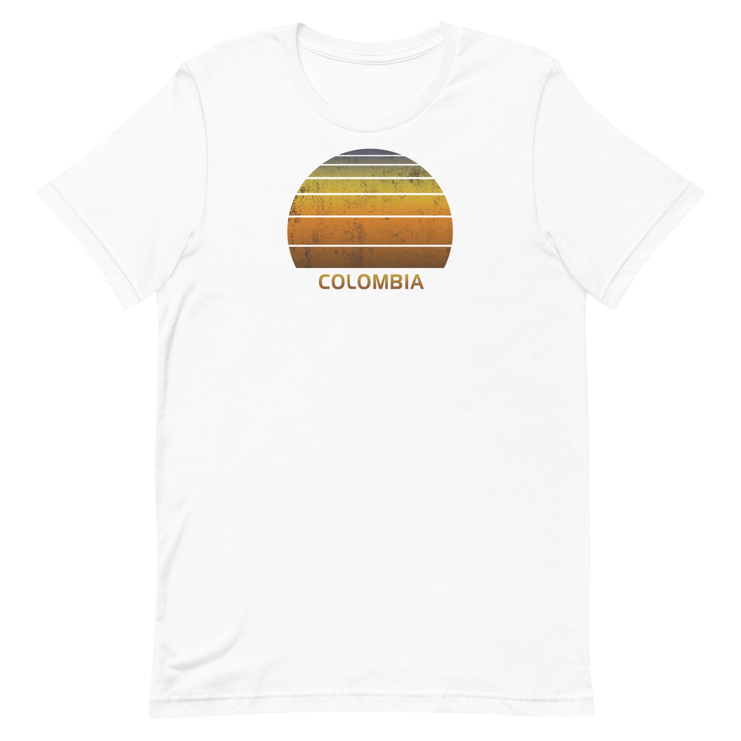 Retro Colombia Unisex T-Shirt Vintage Sunset Vacation Souvenir