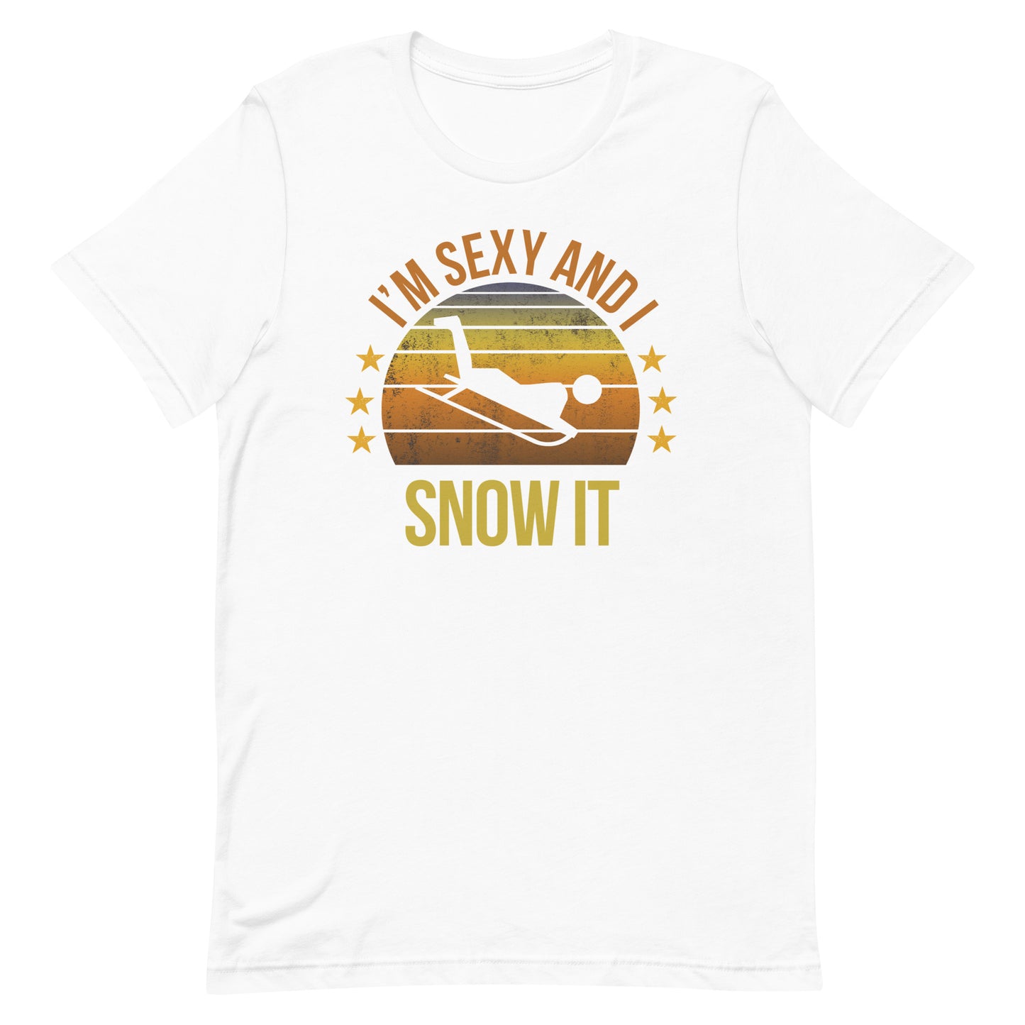Funny Sledding Fan Sled Snow Quote Joke Sarcastic Phrase Unisex T-Shirt