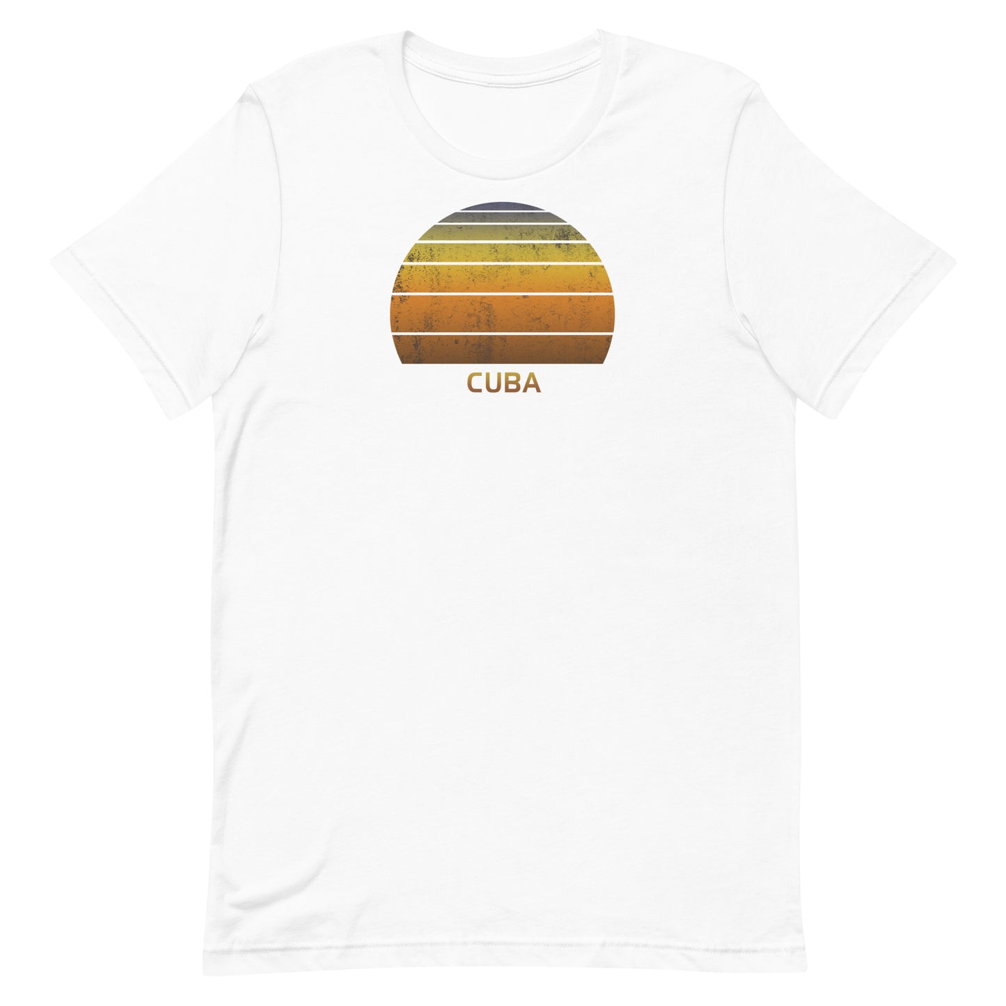 Retro Cuba Vintage Sunset Vacation Souvenir Cuban Unisex T-Shirt