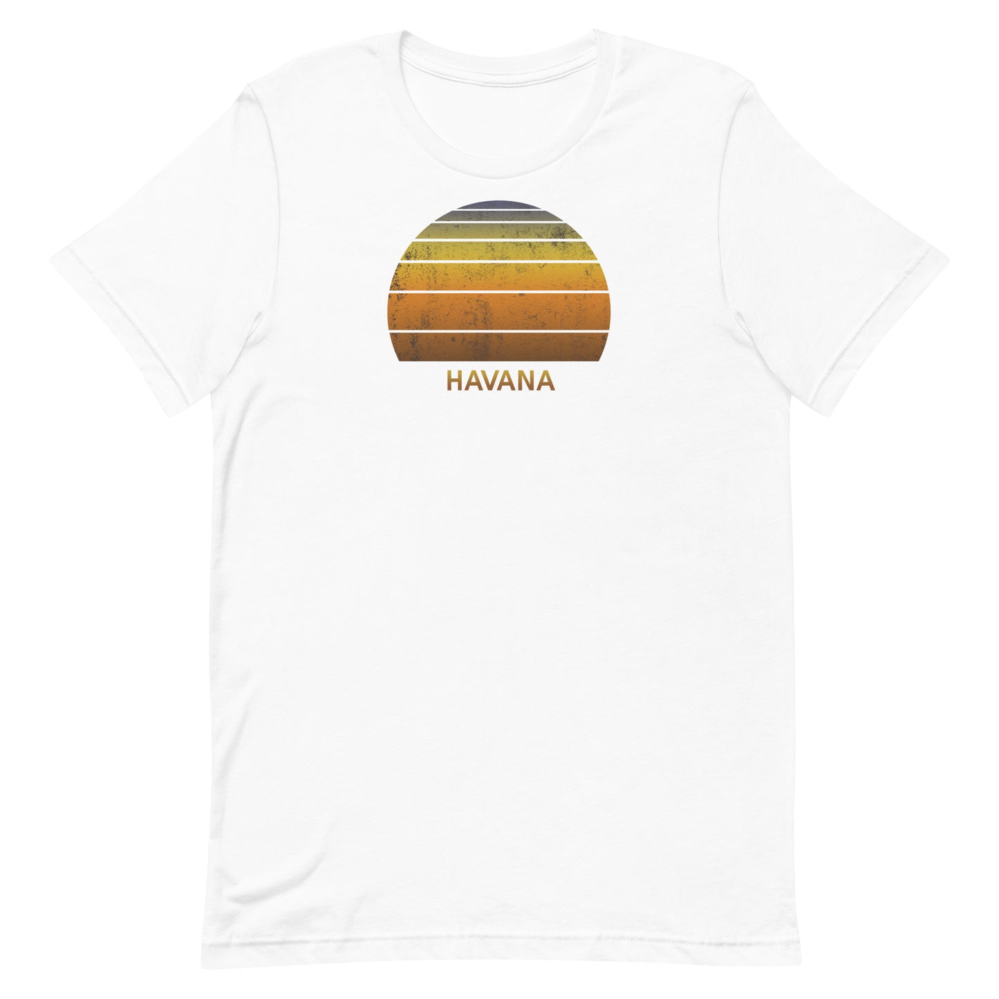 Retro Havana Cuba Unisex T-Shirt Vintage Sunset Vacation Souvenir