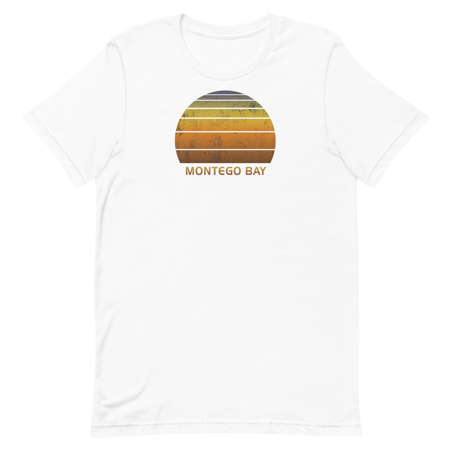Retro Montego Bay Jamaica Vintage Sunset Vacation Souvenir Unisex T-Shirt