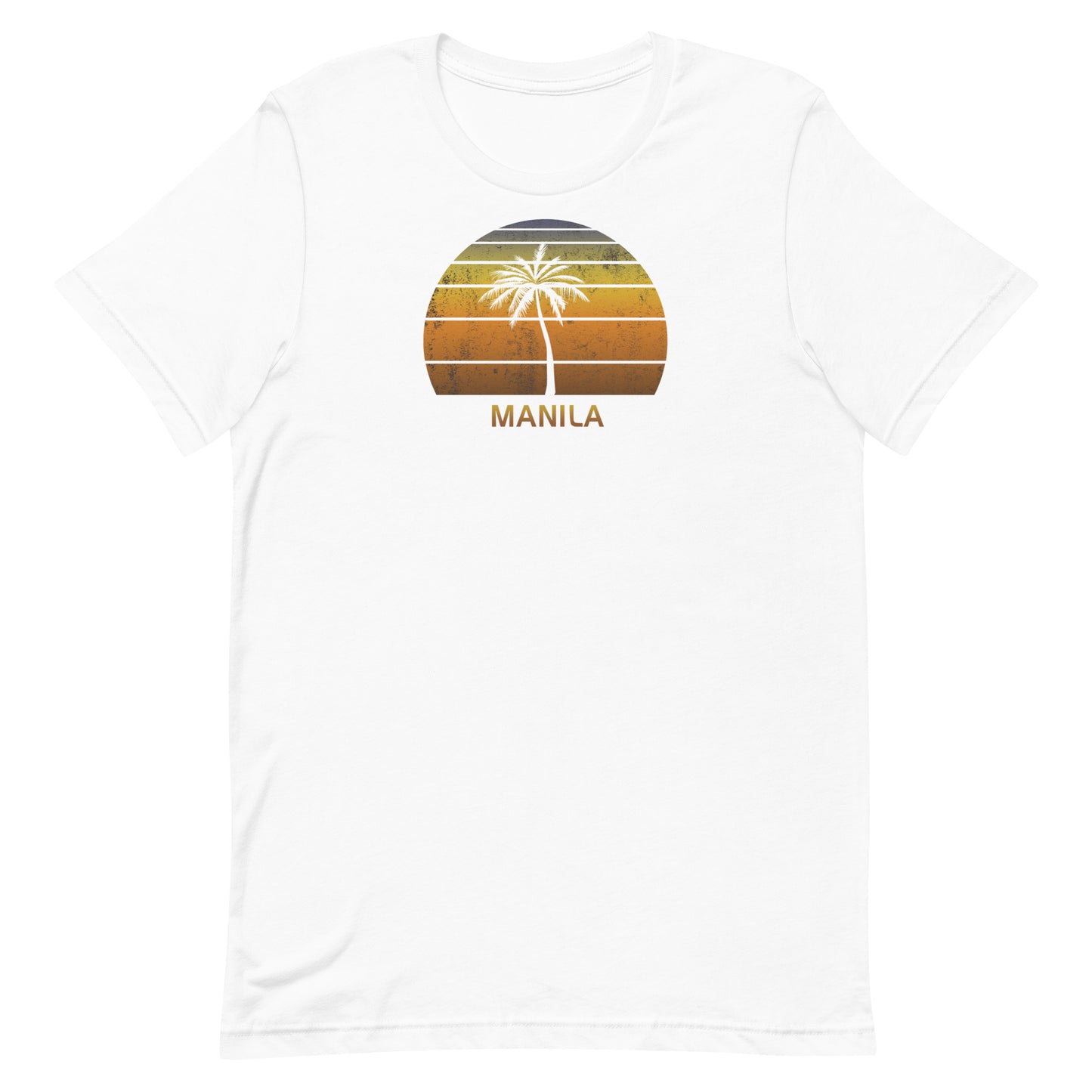 Retro Manila Philippines Unisex T-Shirt Vintage Sunset Beach Vacation Souvenir