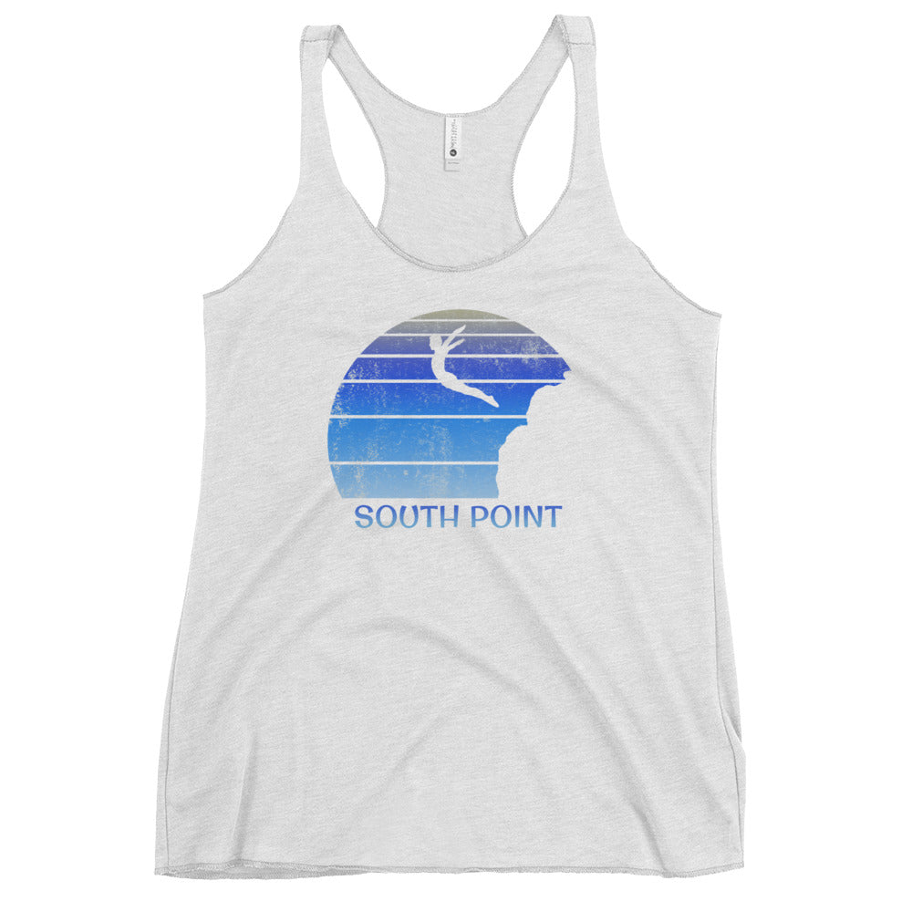 South Point Cliffs Big Island Hawaii Cliff Diving Fan Women's Racerback Tank Top