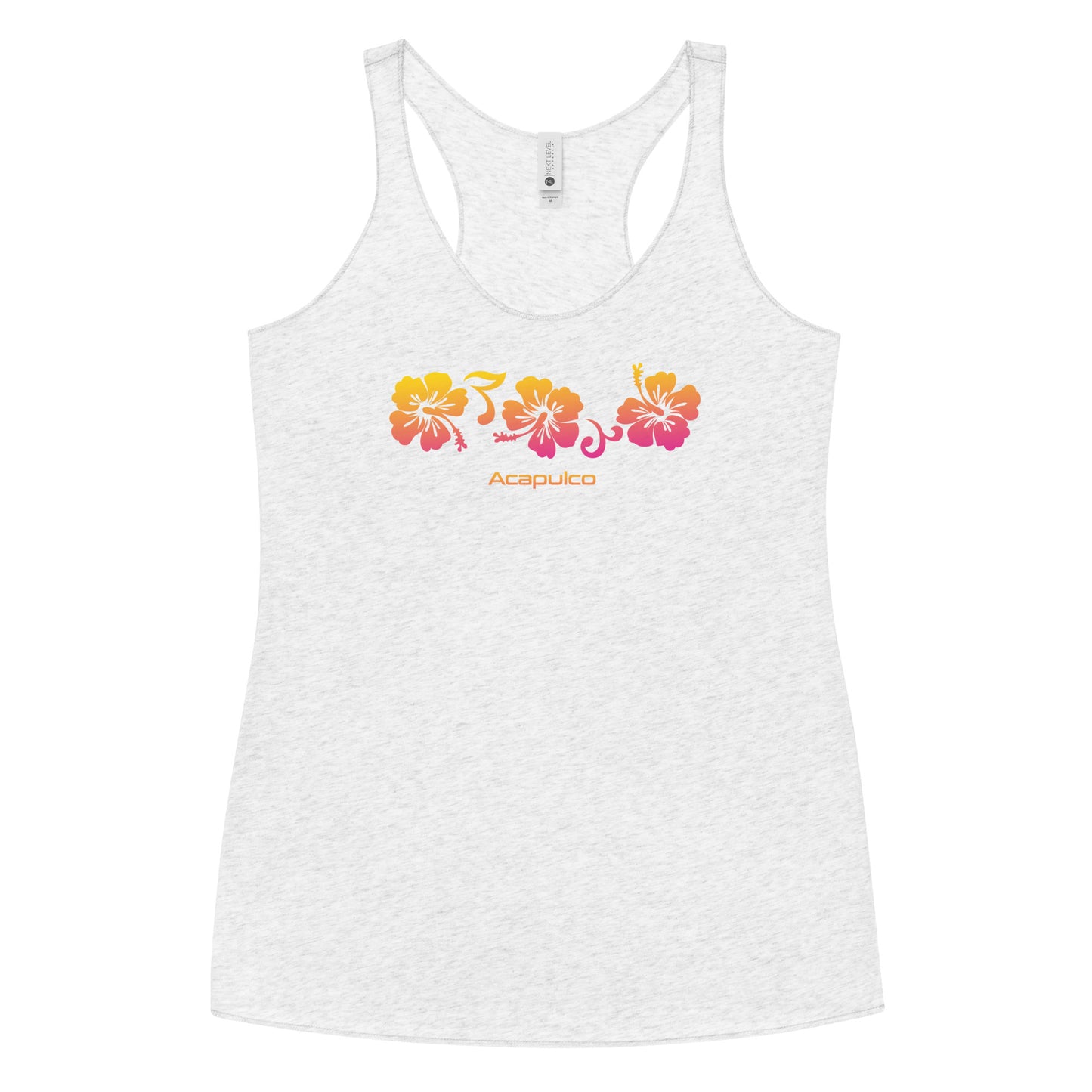 Acapulco Mexico Women's Racerback Tank Top Hibiscus Souvenir Vacation