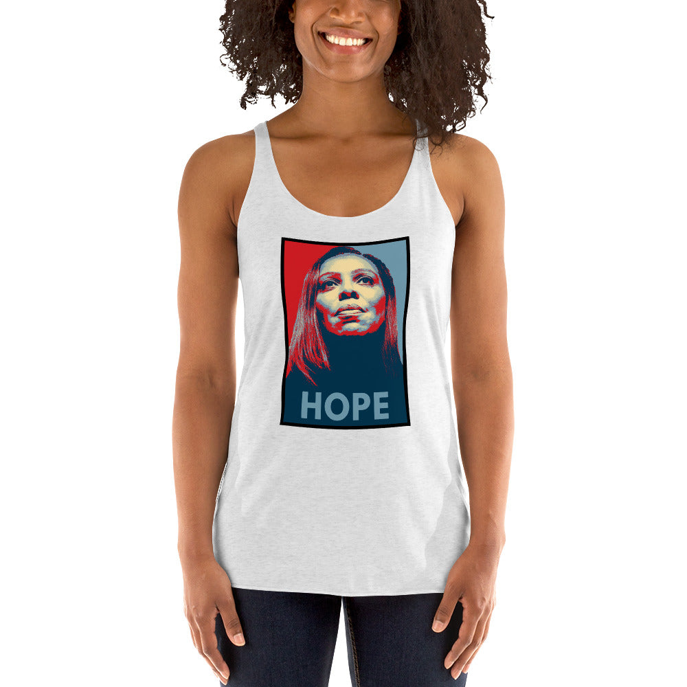 Letitia James Women's Racerback Tank Top Politics Anti Trump Political Democrats