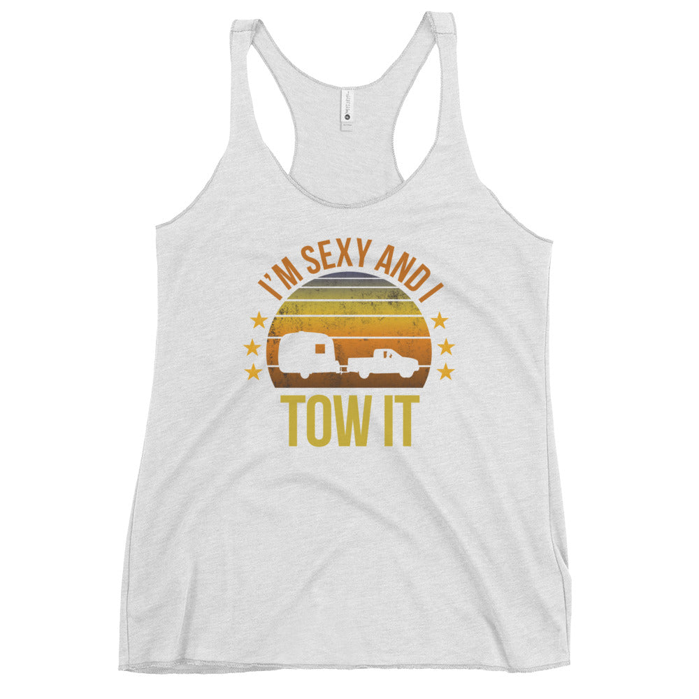 Funny Camper Camping Fan Quote Joke Sarcastic Phrase Women's Racerback Tank Top