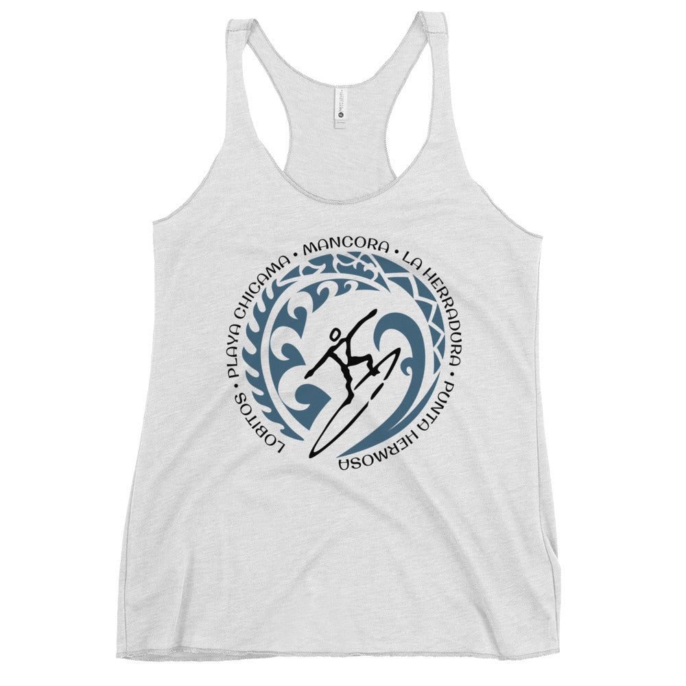 Peru Peruvian Beach Women's Racerback Tank Top Vintage Surfing Fan Lover