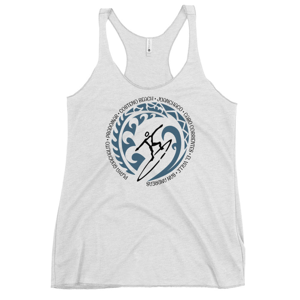 Colombia Colombian Women's Racerback Tank Top Vintage Surfing Fan Lover