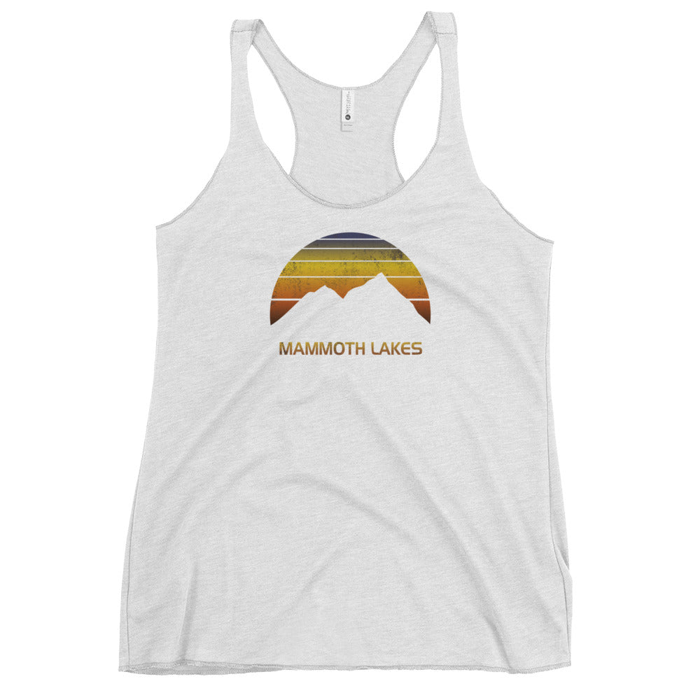 Retro Mammoth Lakes California Women's Racerback Tank Top Ski Snowboard Skier Fan