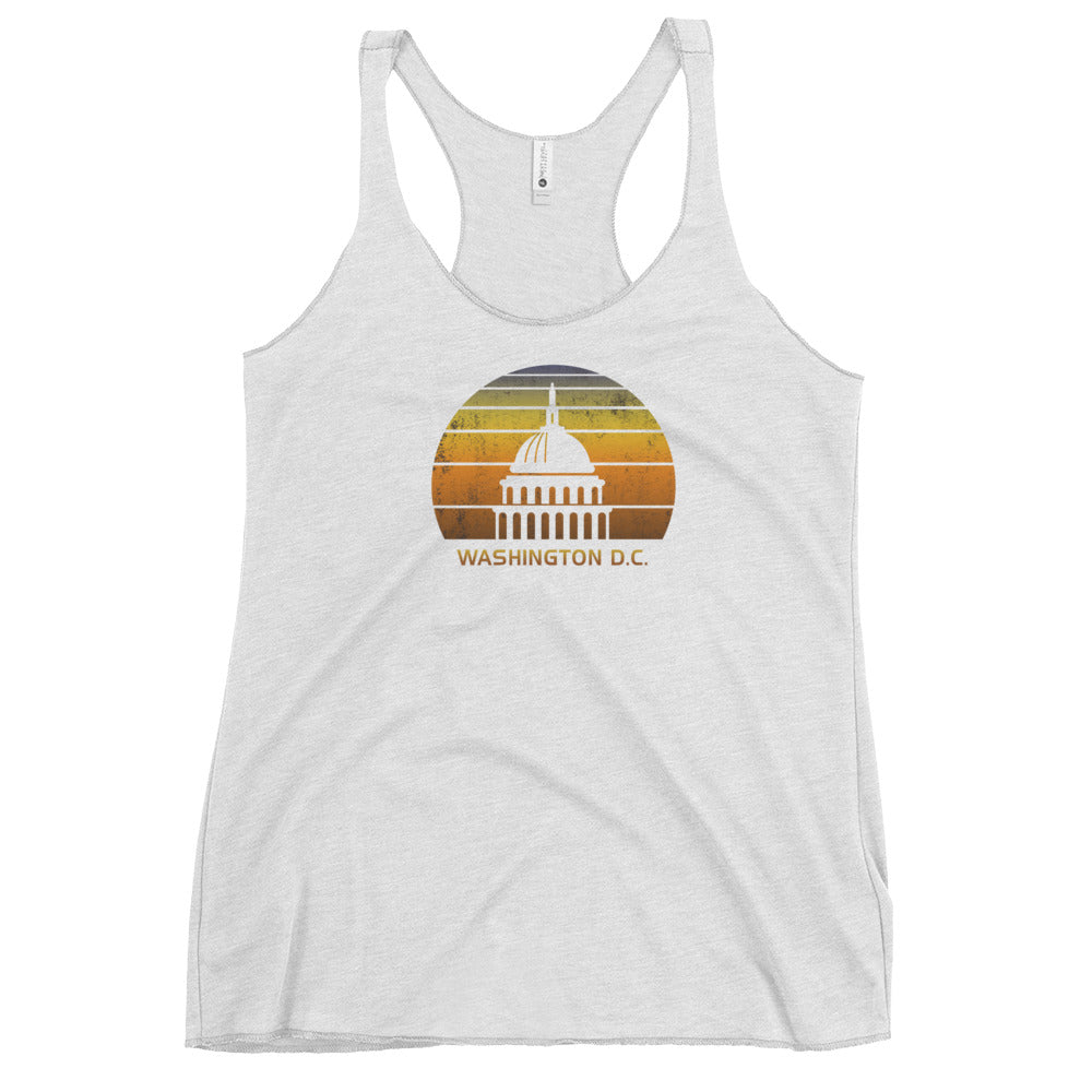 Vintage Washington DC Capitol Building Women's Racerback Tank Top