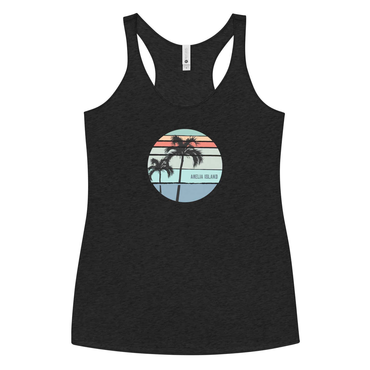 Amelia Island Florida Artistic Vacation Souvenir Women's Racerback Tank Top