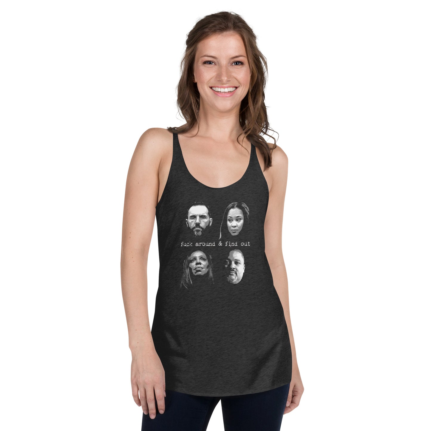 Trump Investigators Women's Racerback Tank Top FAFO Political Indictment Democrats
