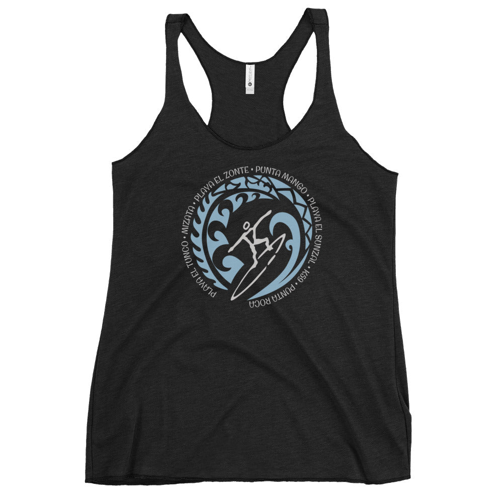El Salvador Beach Ocean Women's Racerback Tank Top Racerback Vintage Surfing Fan Lover