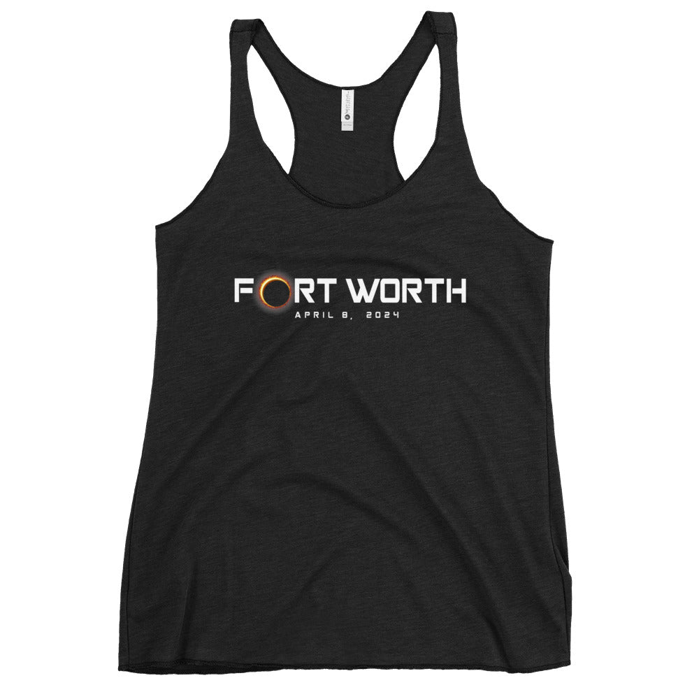 Fort Worth Texas 2024 Eclipse Souvenir April 8 Women's Racerback Tank Top