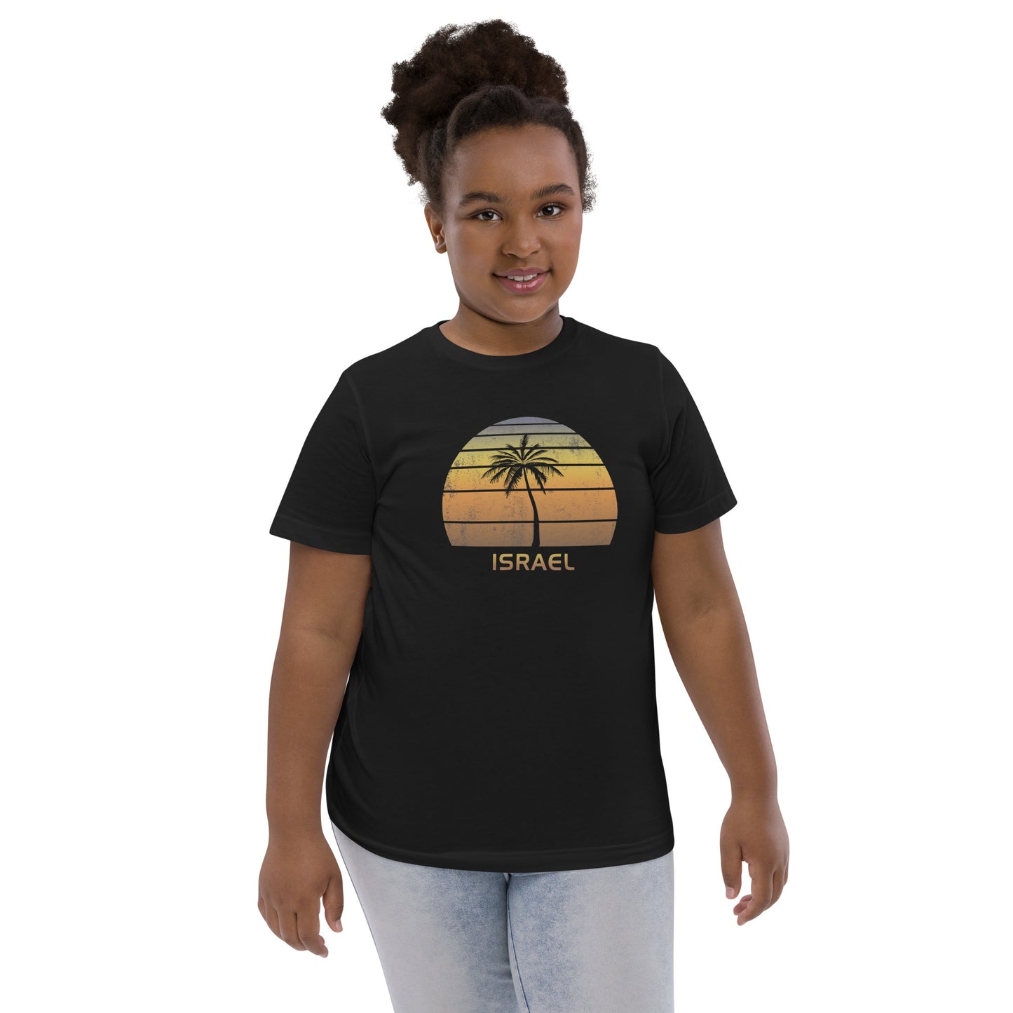 Retro Israel Vintage Sunset Beach Vacation Souvenir Cool Youth Jersey T-Shirt
