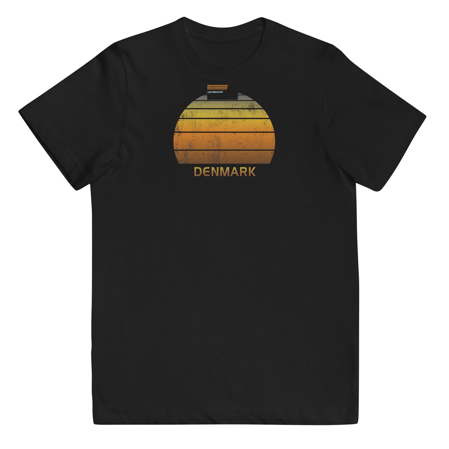 Retro Denmark Vintage Sunset Vacation Souvenir Youth Jersey T-Shirt