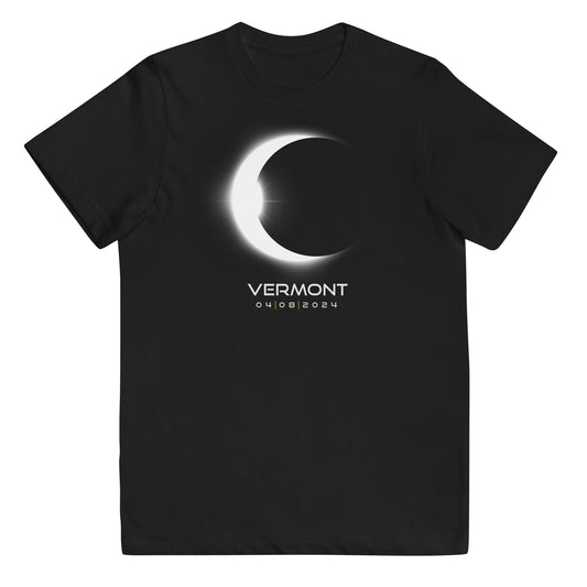 Vermont 2024 Eclipse Solar Souvenir April 8 Keepsake Youth Jersey T-Shirt