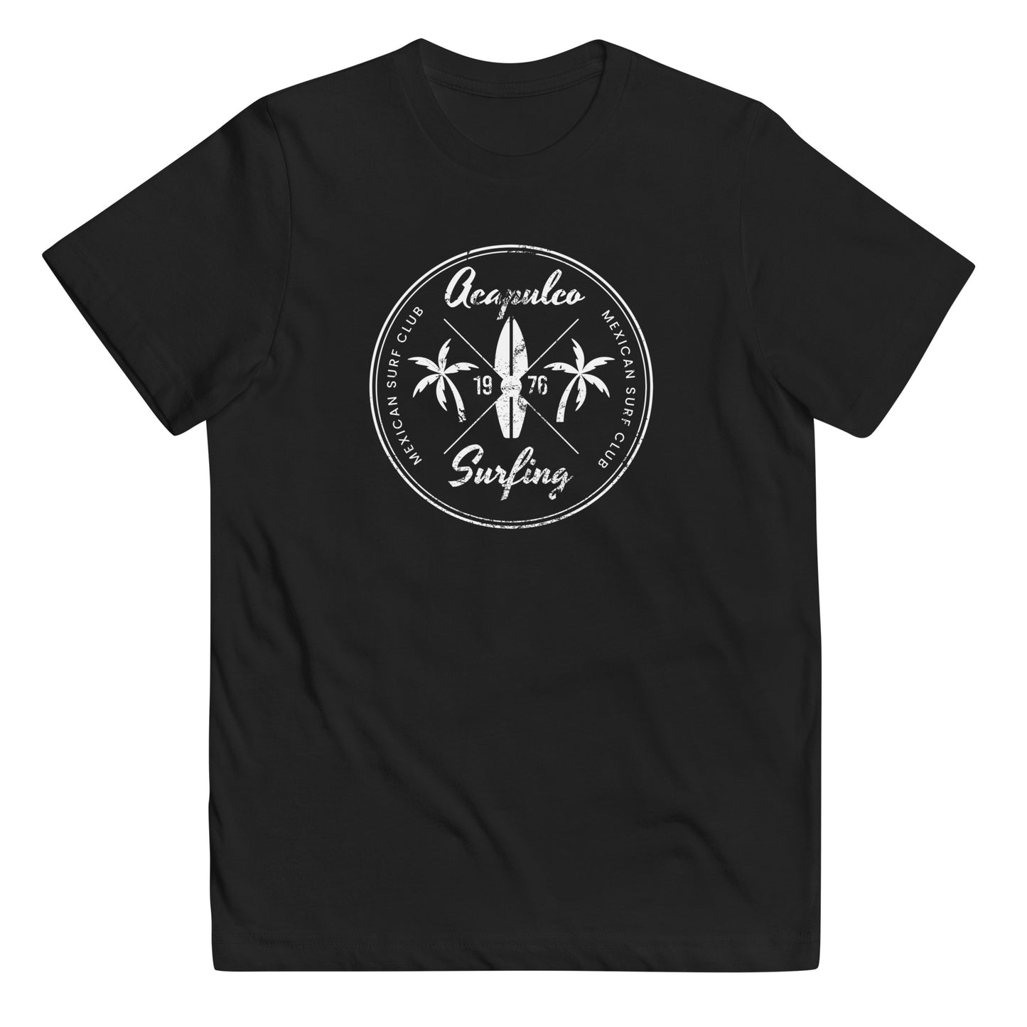 Retro Acapulco Mexico Beach Vacation Souvenir Surfing Fan Youth Jersey T-Shirt