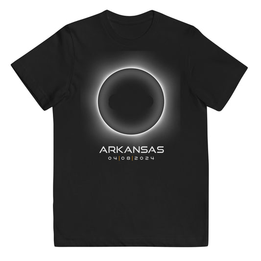 2024 Arkansas Eclipse Souvenir Memento April 8 Solar Youth Jersey T-Shirt
