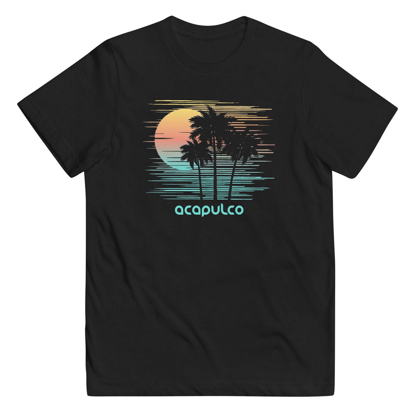 Acapulco Mexico Artistic Sunset Souvenir Vacation Youth Jersey T-Shirt