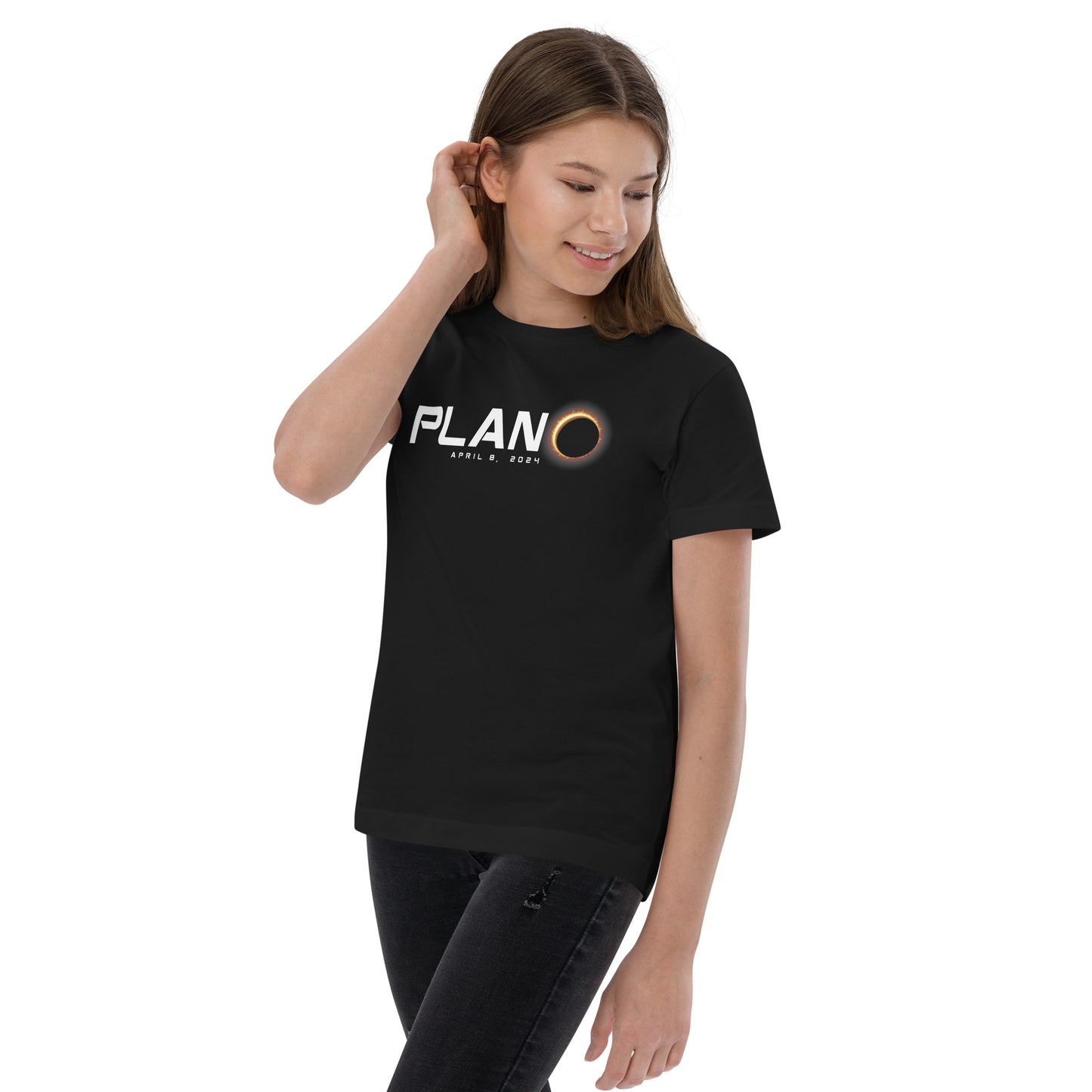 Plano Texas 2024 Eclipse Souvenir April 8 Youth Jersey T-Shirt