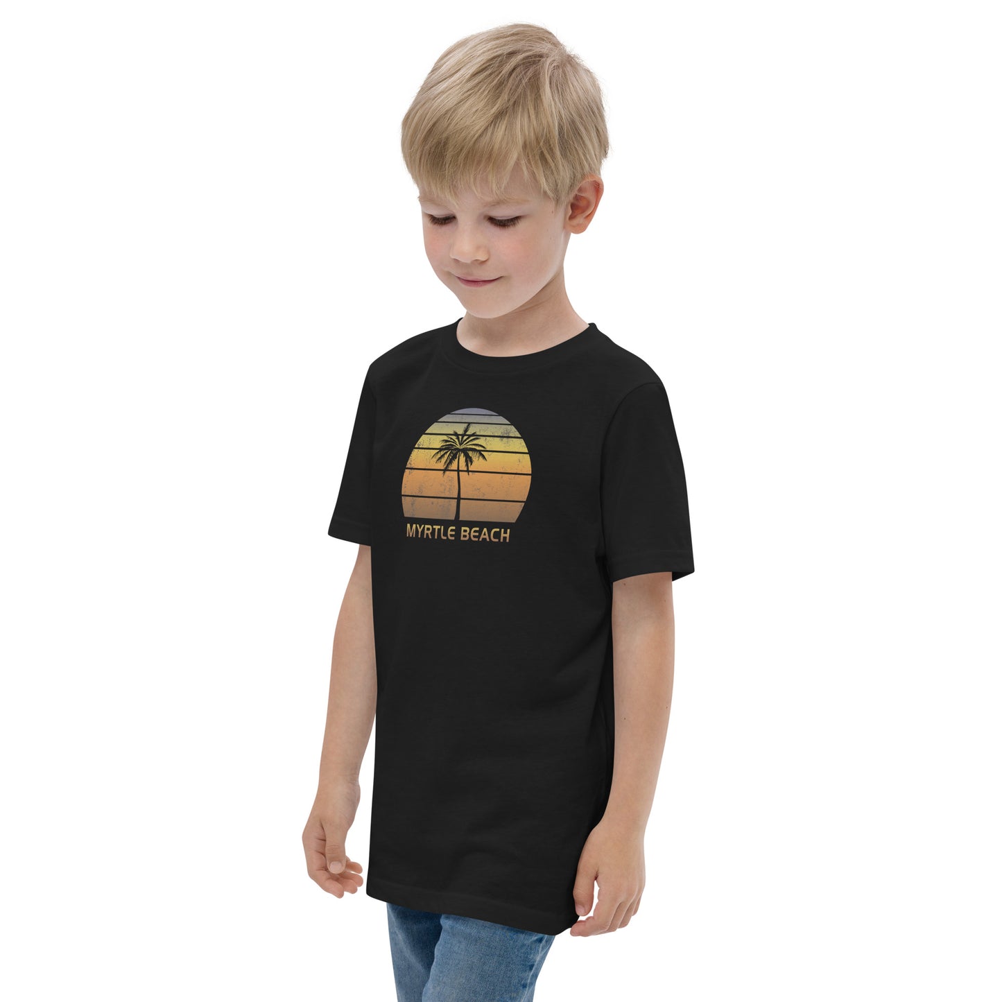 Retro Myrtle Beach Vintage Sunset Vacation Souvenir Youth Jersey T-Shirt