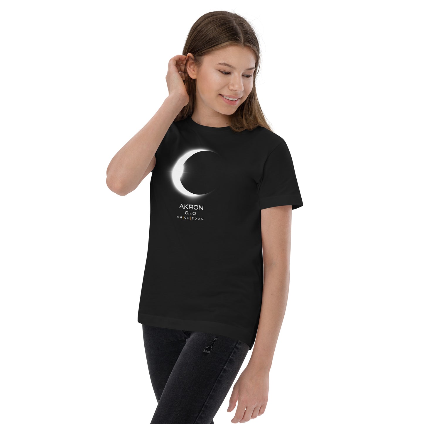Akron Ohio 2024 Eclipse Youth Jersey T-Shirt Souvenir Keepsake