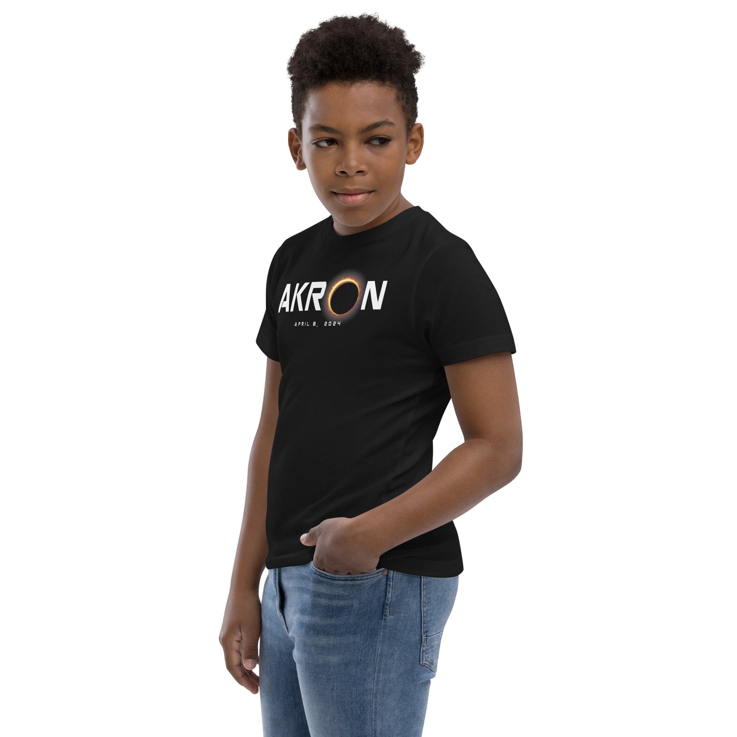 Akron Ohio 2024 Eclipse Souvenir April 8 Youth Jersey T-Shirt