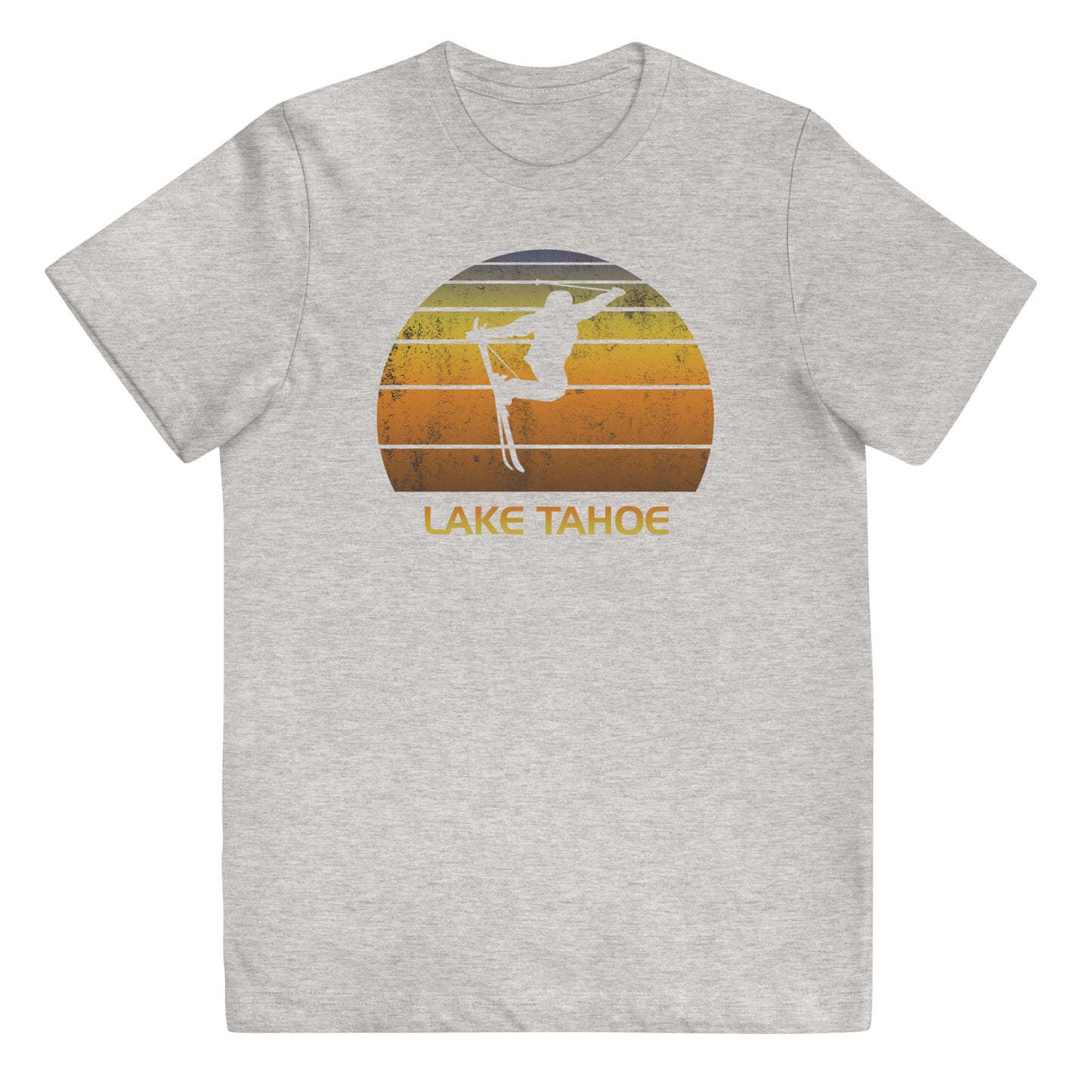Retro Lake Tahoe California Ski Fan Skier Sunset Vintage Youth Jersey T-Shirt
