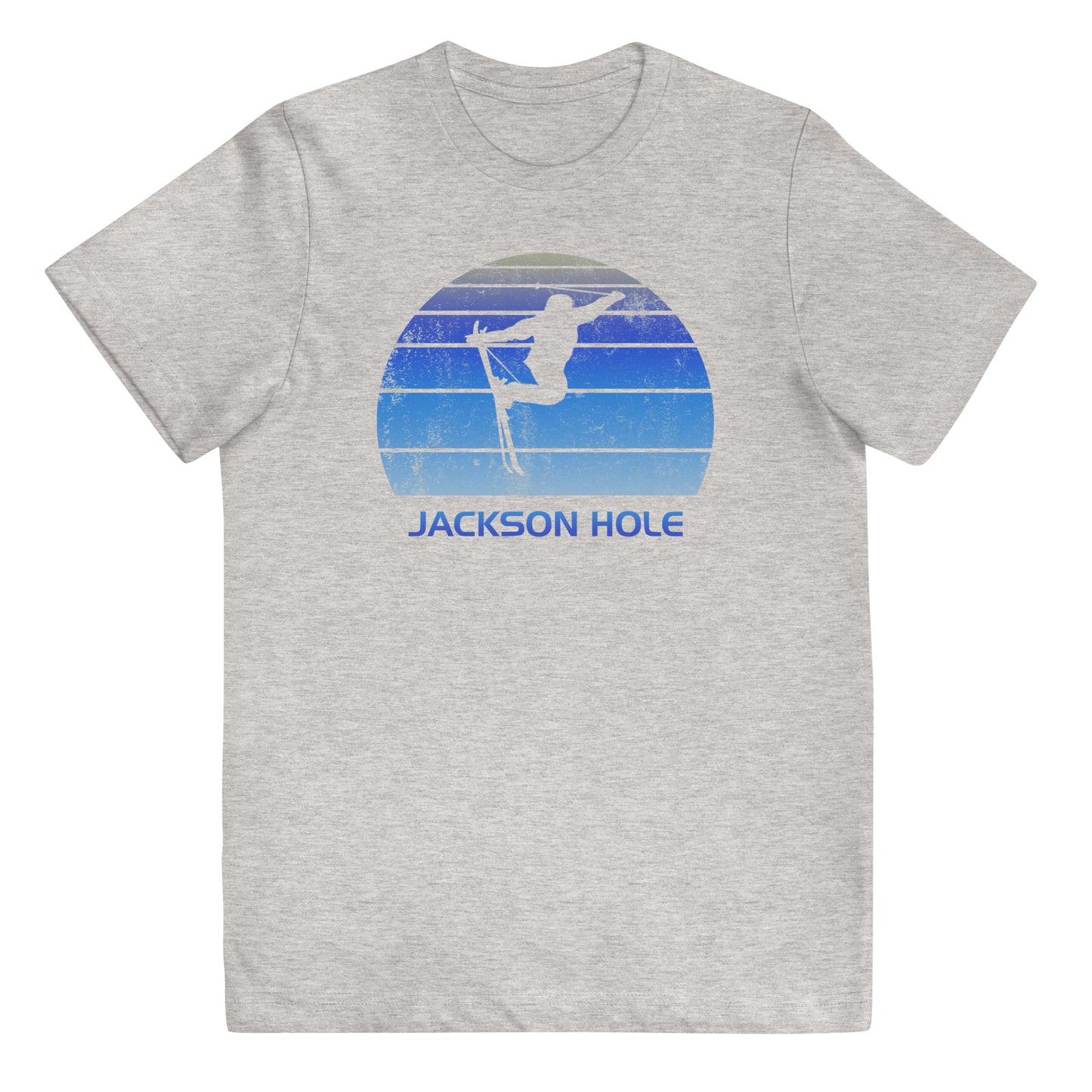 Retro Jackson Hole Ski Fan Skier Gift Skiing Vintage Cool Youth Jersey T-Shirt