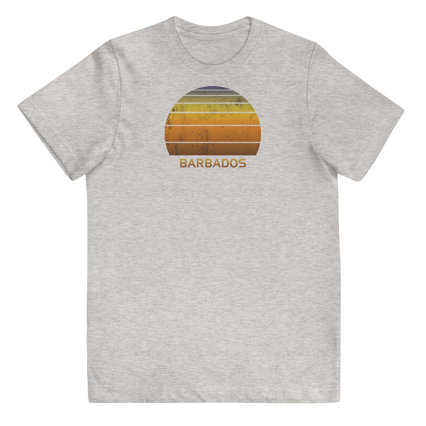 Retro Barbados Vintage Sunset Vacation Souvenir Gift Youth Jersey T-Shirt