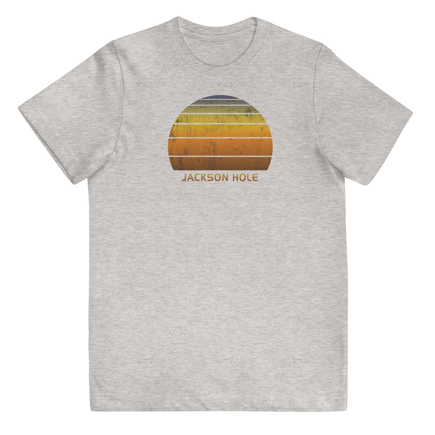 Retro Jackson Hole Wyoming Youth Jersey T-Shirt Vintage Sunset Vacation Souvenir