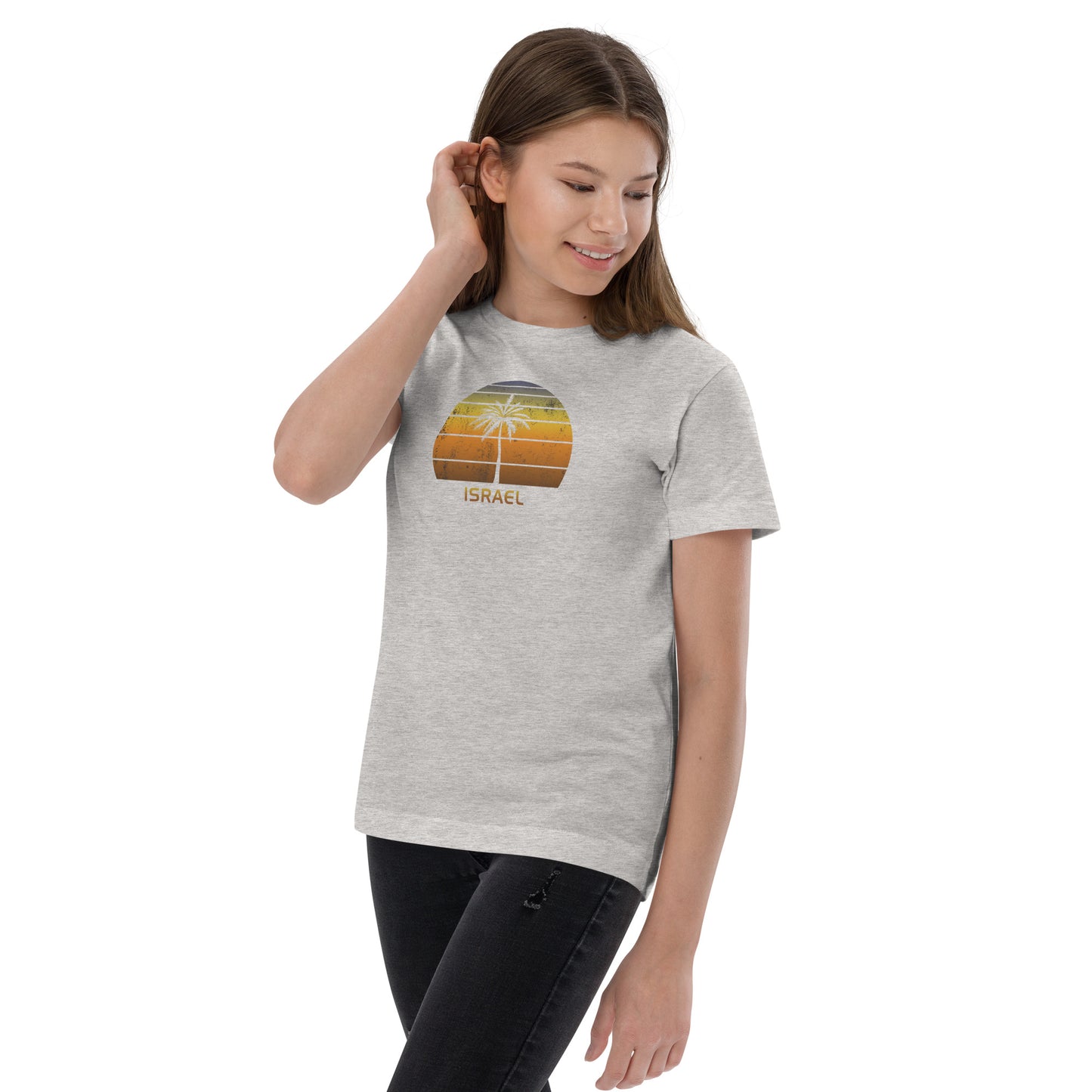 Retro Israel Vintage Sunset Beach Vacation Souvenir Cool Youth Jersey T-Shirt