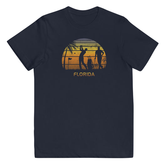 Retro Florida Golf Golfing Fan Golfer Youth Jersey T-Shirt